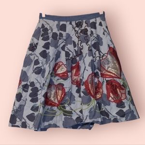 EUC Anthropologie Floreat Floral Skirt